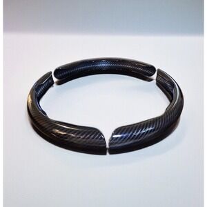 3pc Carbon Fiber Universal Car Steering Wheel Booster Cover Non-Slip Accessories